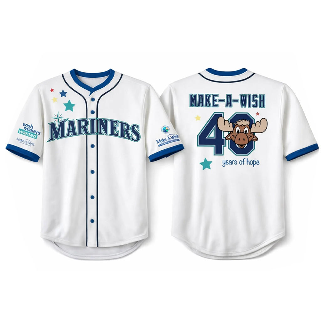 Seattle Mariners Make A Wish Night 2026 Baseball Jersey 1 - Unicasport Seattle Mariners Make A Wish Night 2026 Baseball Jersey