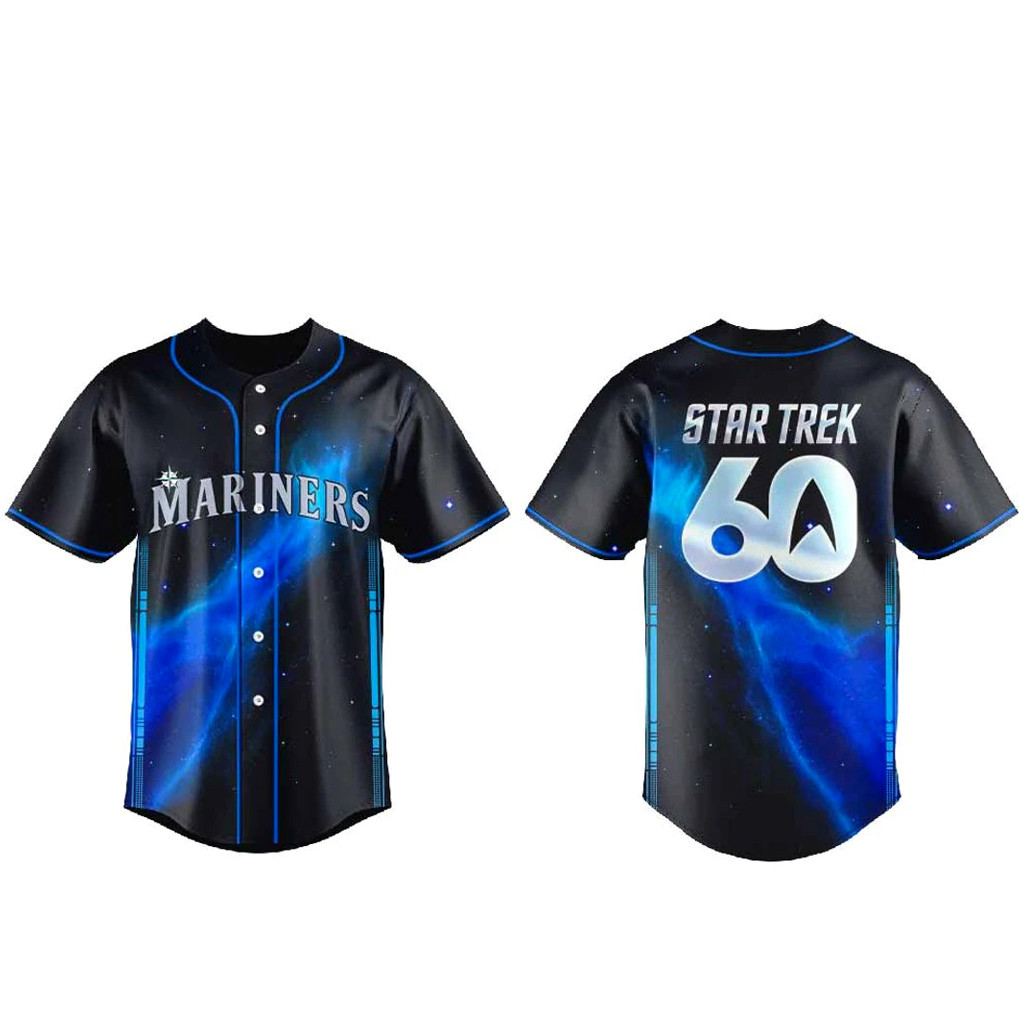 Seattle Mariners Star Trek 60th Anniversary Night 2026 Baseball Jersey 1 - Unicasport Seattle Mariners Star Trek 60th Anniversary Night 2026 Baseball Jersey