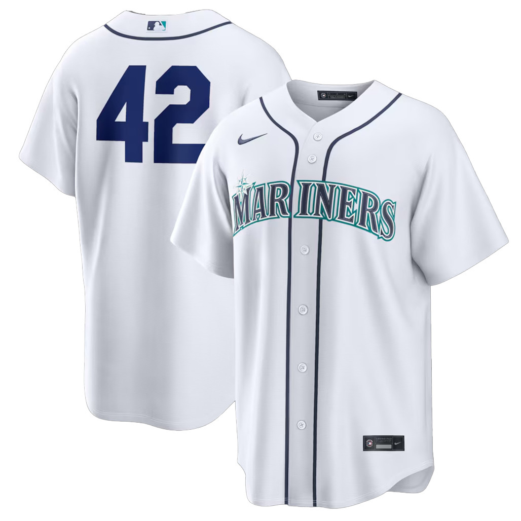 Seattle Mariners White Home 2026 Jackie Robinson Day Baseball Jersey 1 - Unicasport Seattle Mariners White Home 2026 Jackie Robinson Day Baseball Jersey