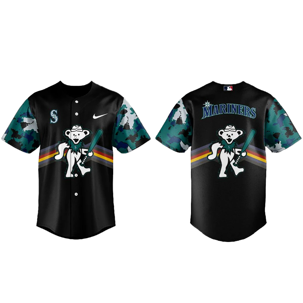 Seattle Mariners x Grateful Dead Night 2026 Baseball Jersey 1 - Unicasport Seattle Mariners x Grateful Dead Night 2026 Baseball Jersey