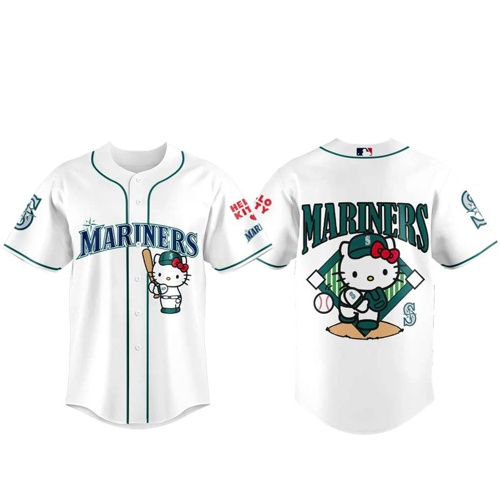 Seattle Mariners x Hello Kitty Night 2026 Baseball Jersey 1 - Unicasport Seattle Mariners x Hello Kitty Night 2026 Baseball Jersey