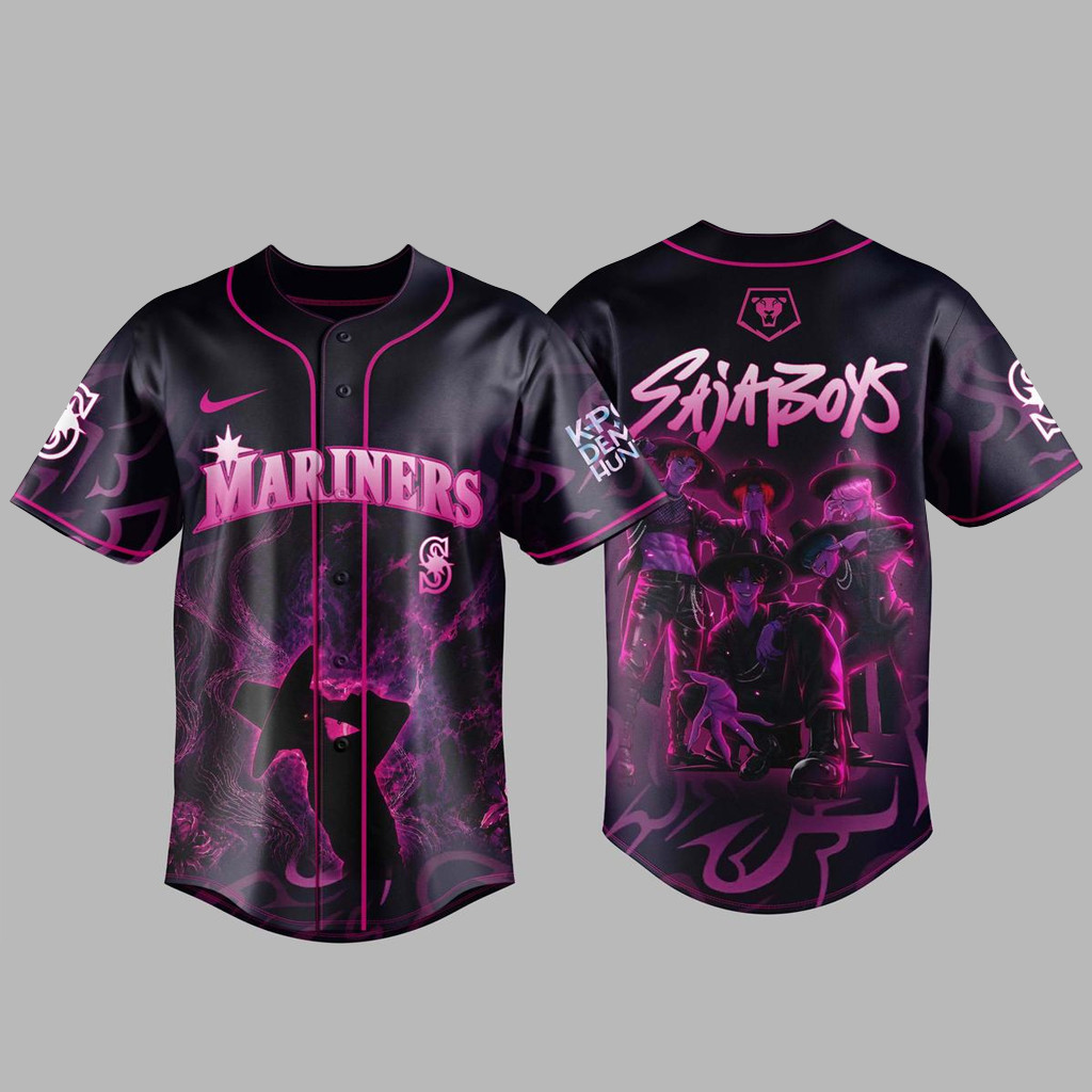 Seattle Mariners x K-Pop Demon Hunters Night 2026 Saja Boys Baseball Jersey 1 - Unicasport Seattle Mariners x K-Pop Demon Hunters Night 2026 Saja Boys Baseball Jersey
