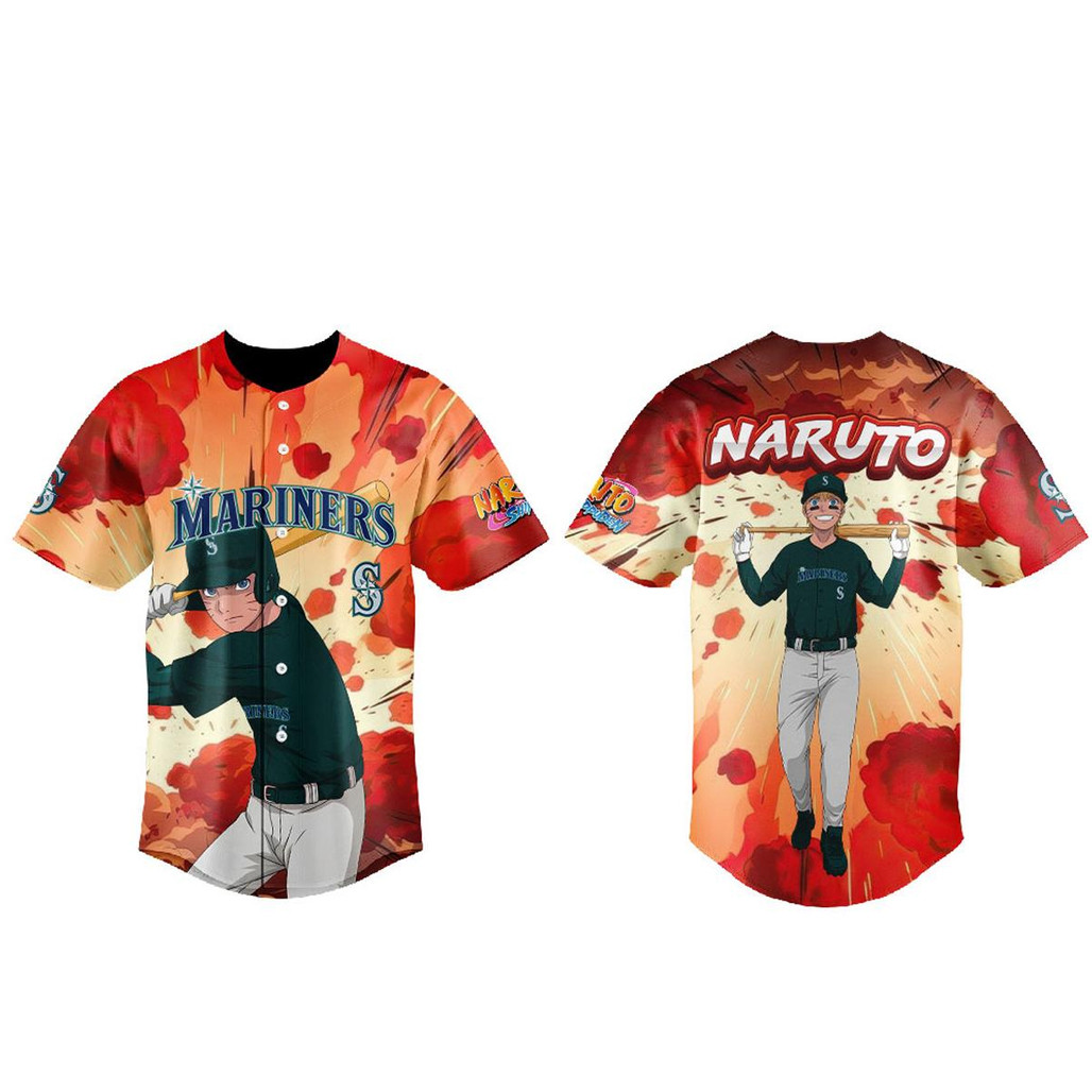 Seattle Mariners x Naruto Shippuden Anime Night 2026 Baseball Jersey 1 - Unicasport Seattle Mariners x Naruto Shippuden Anime Night 2026 Baseball Jersey