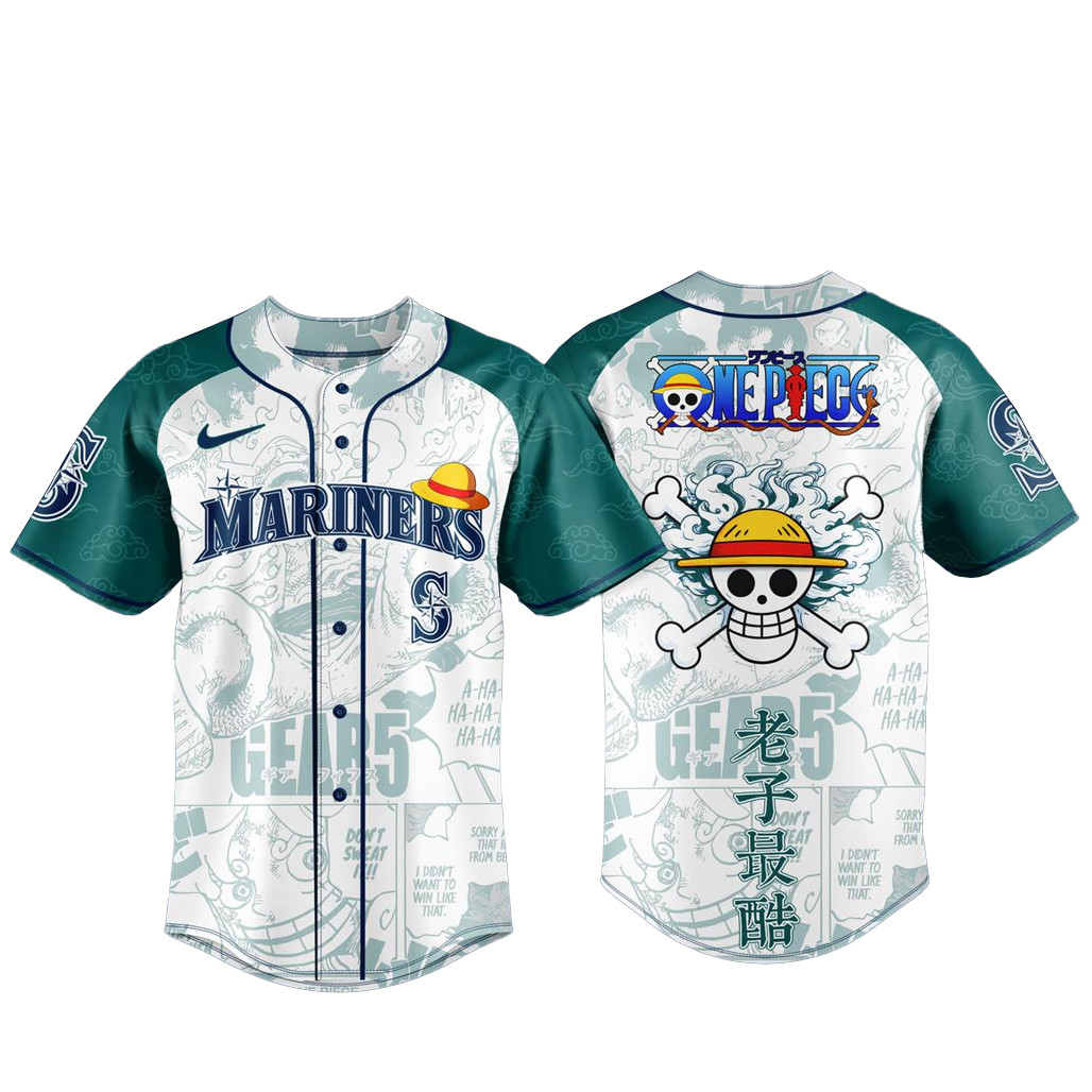 Seattle Mariners x One Piece Night 2026 Baseball Jersey 1 - Unicasport Seattle Mariners x One Piece Night 2026 Baseball Jersey