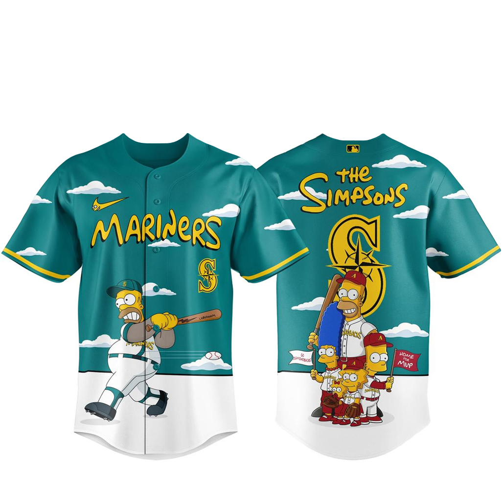 Seattle Mariners x The Simpsons 2026 Major Gameday Baseball Jersey 1 - Unicasport Seattle Mariners x The Simpsons 2026 Major Gameday Baseball Jersey