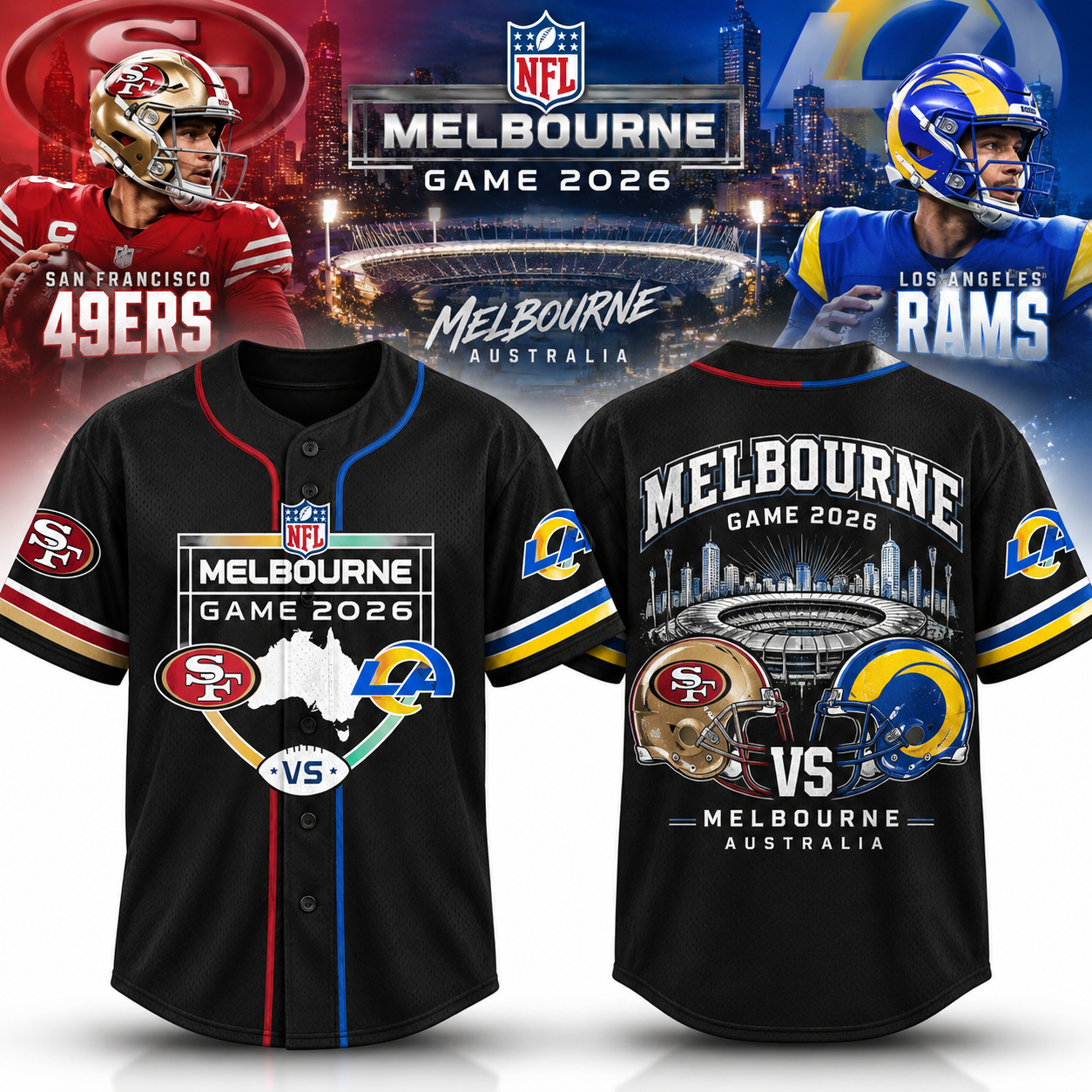 Sep 11 2026 SF 49ers vs LA Rams Jersey Merch