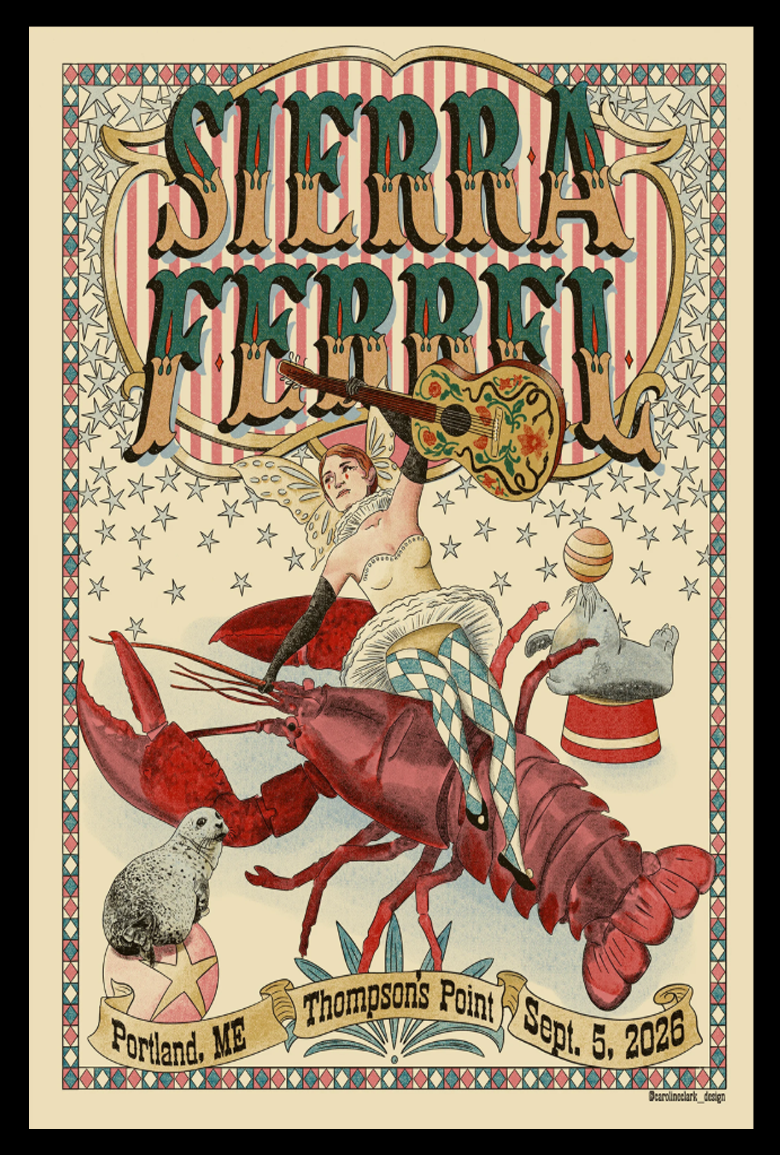 sierra ferrell sep 05 2026 thompson%E2%80%99s point portland me live music poster limited edition poster merch 5RSX1 - merchtourboutique