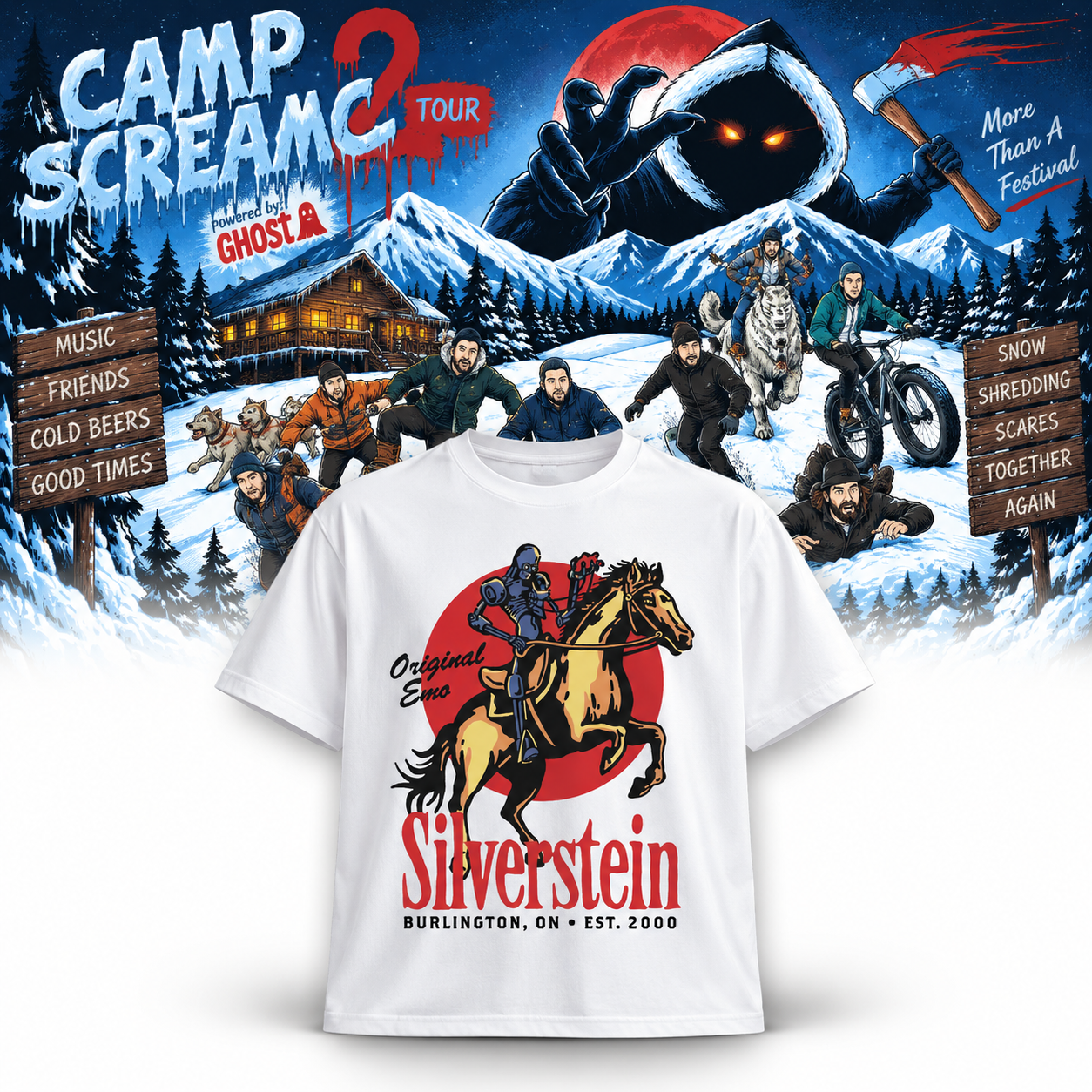 Silverstein Camp Screamo 2026 Tour Burlington, ON Original Emo Horse T-Shirt Merch 1 - merchtourboutique silverstein camp screamo 2026 tour burlington on original emo horse t shirt merch cS5tK - merchtourboutique
