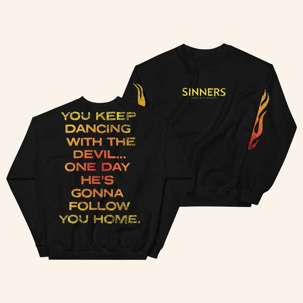 Sinners Merch Dance With The Devil Sweatshirt Sinners Apparel Gifts For Horror Lovers