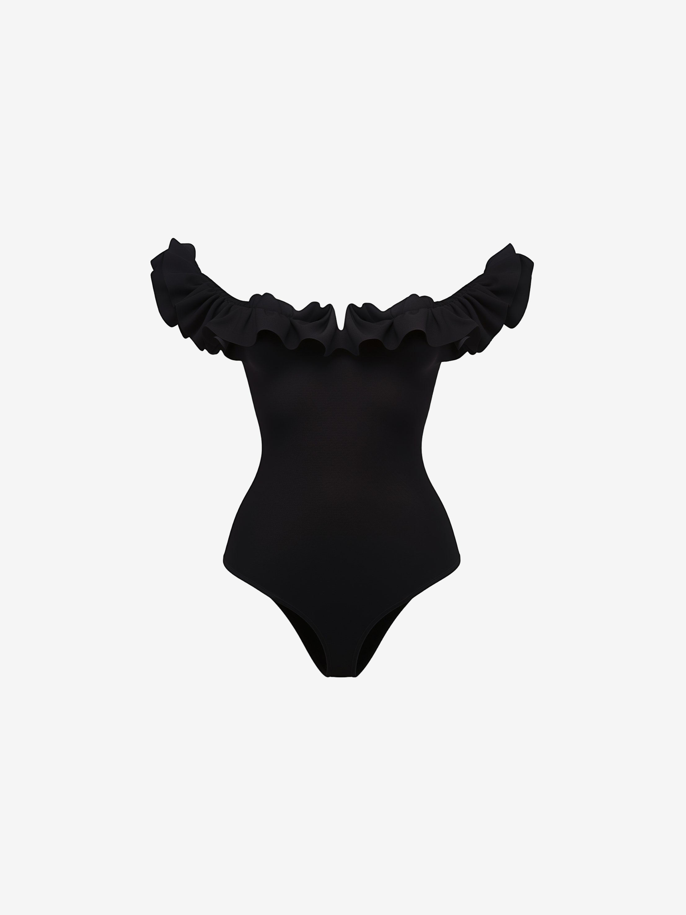 Sleek Backless High Cut One Piece Swimwear