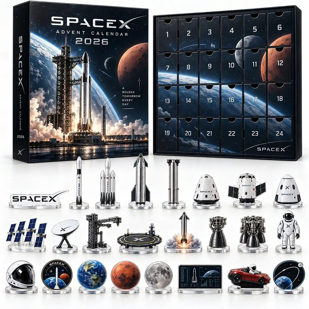 Spacex Christmas Advent Calendar Winter Decor Ideas Christmas Gift For Cosmophile