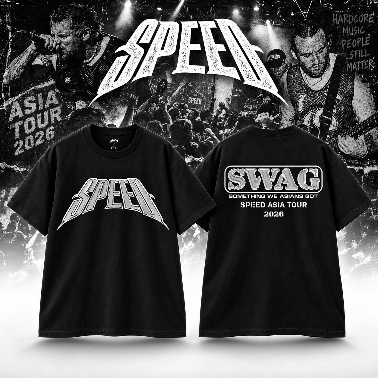 SPEED Gang Asia Tour 2026 SWAG Hardcore Shirt Merch - Merch Tour