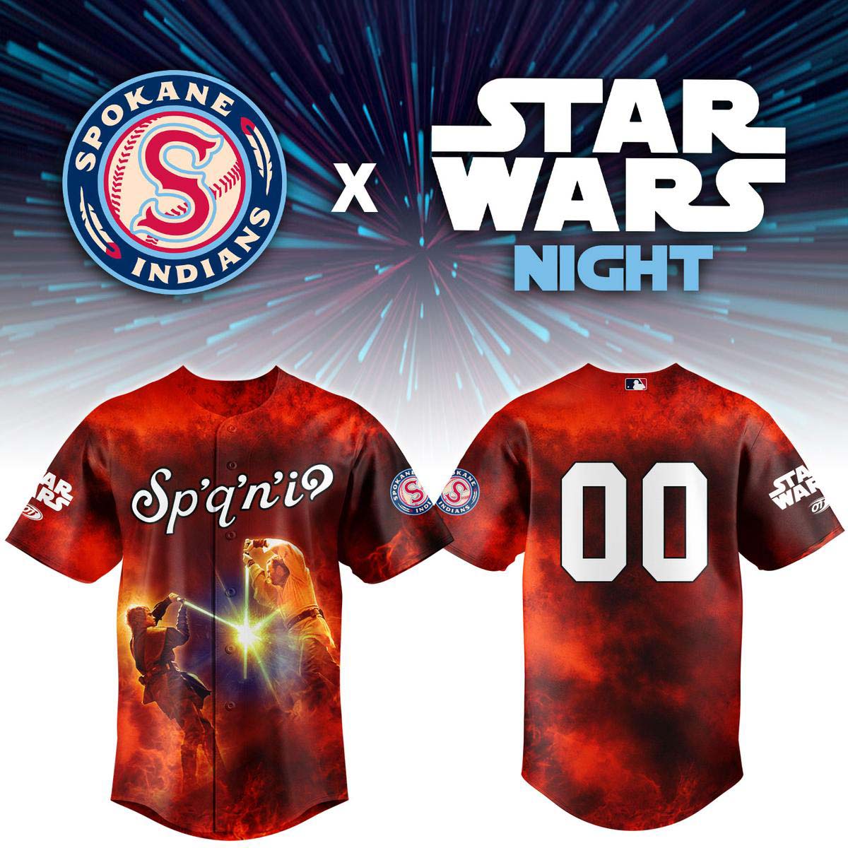 Spokane Indians Limited Custom Star Wars Night Game Jersey