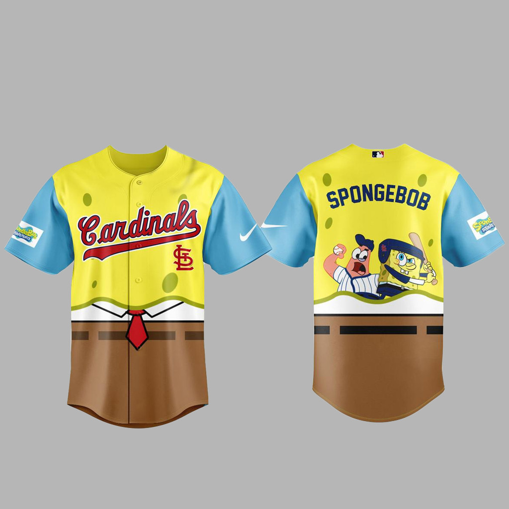 St. Louis Cardinals SpongeBob Night Baseball Jersey 2026 1 - Unicasport St. Louis Cardinals SpongeBob Night Baseball Jersey 2026