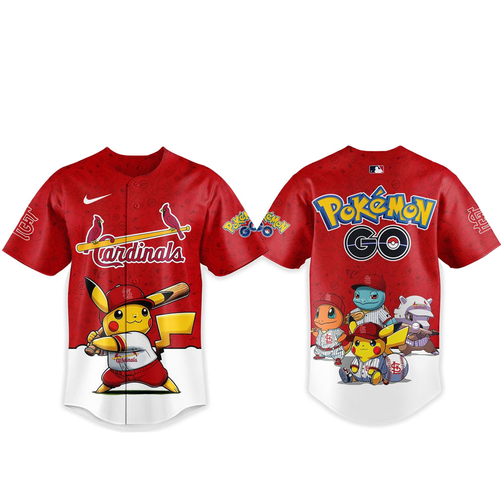 St. Louis Cardinals x Pokemon Go Night 2026 Baseball Jersey 1 - Unicasport St. Louis Cardinals x Pokemon Go Night 2026 Baseball Jersey