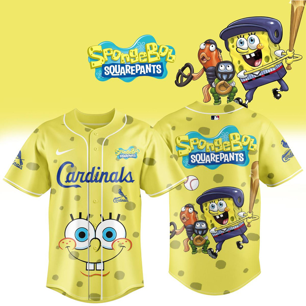 St. Louis Cardinals x SpongeBob SquarePants 2026 Baseball Jersey 1 - Unicasport St. Louis Cardinals x SpongeBob SquarePants 2026 Baseball Jersey