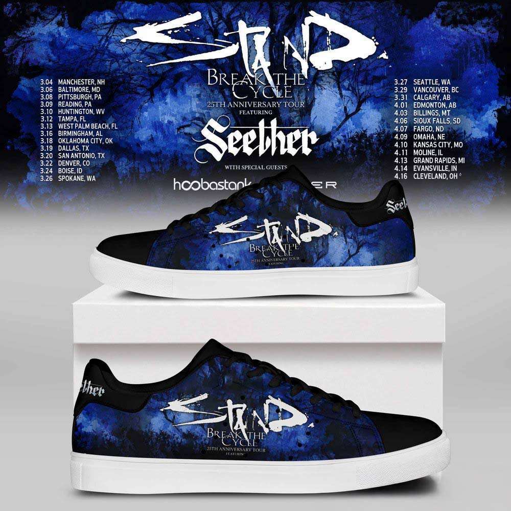 Staind Merch Break The Cycle 25Th Anniversary Tour Blue Forest Stan Smith Shoes Seether Rock Gear