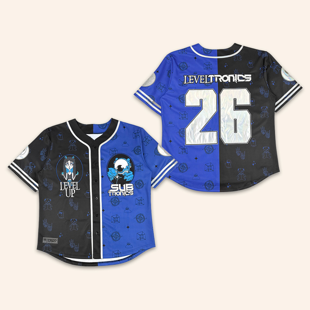 Subtronics Merch Leveltronics V3 Baseball Jersey Subtronics Concert Outfit EDM Lovers Gifts