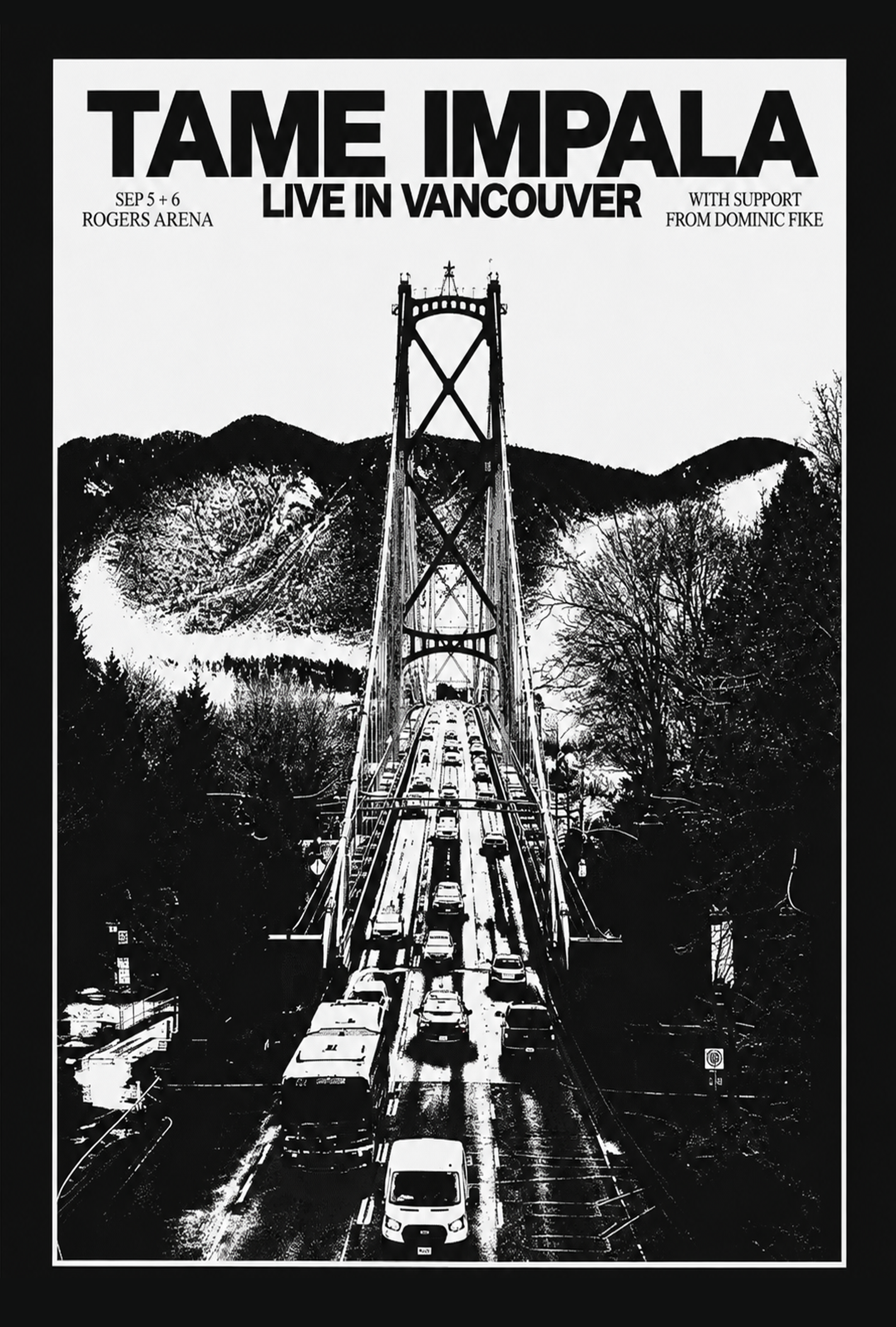 Tame Impala Deadbeat Tour Vancouver BC 2026 Rogers Arena Poster Merch