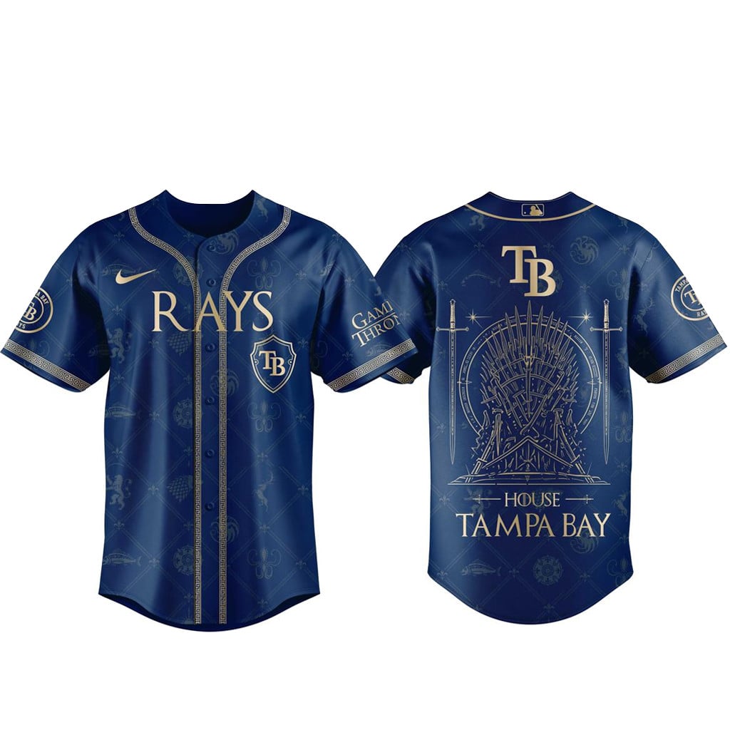 Tampa Bay Rays 2026 Game Of Thrones Night Baseball Jersey 1 - Unicasport Tampa Bay Rays 2026 Game Of Thrones Night Baseball Jersey