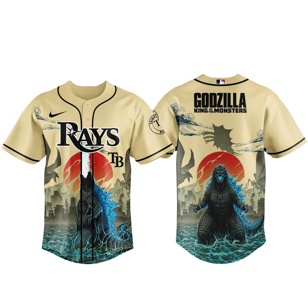 Tampa Bay Rays x Godzilla King of The Monsters Baseball Jersey