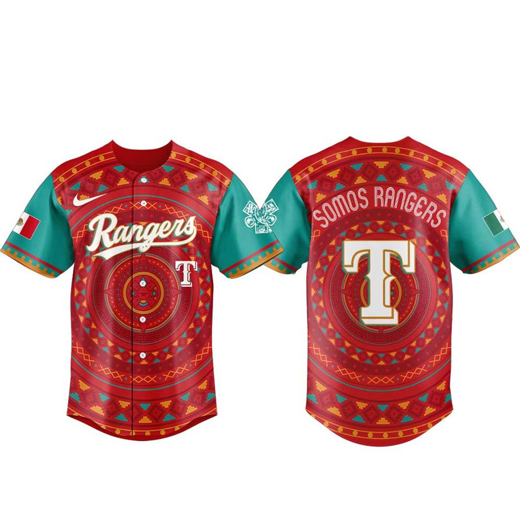 Texas Rangers Celebration Mexican Heritage Night 2026 Baseball Jersey 1 - Unicasport Texas Rangers Celebration Mexican Heritage Night 2026 Baseball Jersey