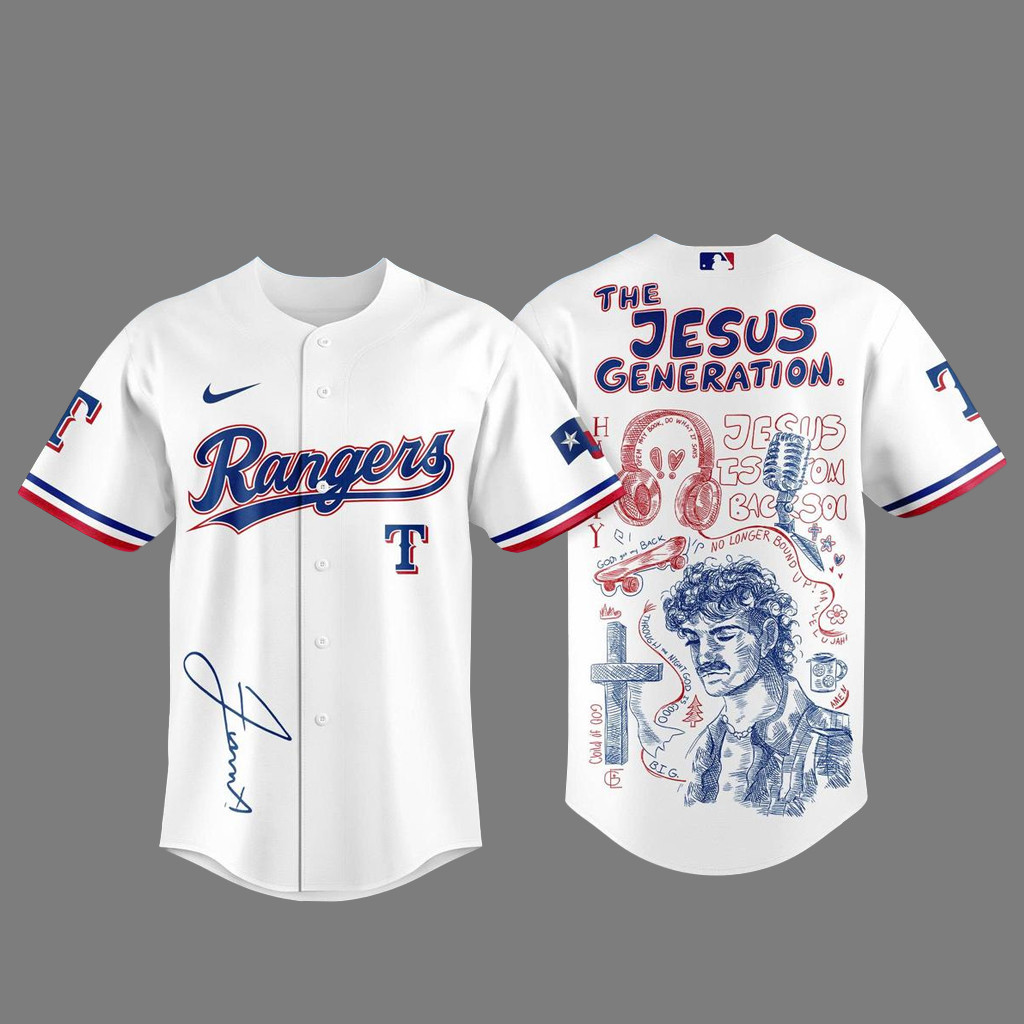 Texas Rangers Forrest Frank The Jesus Generation Tour 2026 Baseball Jersey 1 - Unicasport Texas Rangers Forrest Frank The Jesus Generation Tour 2026 Baseball Jersey