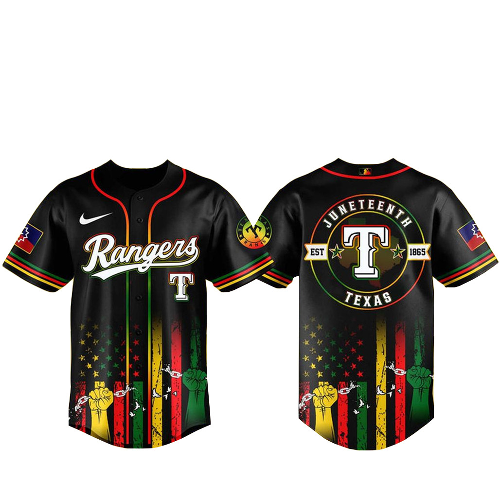 Texas Rangers Juneteenth Day 2026 Celebration Baseball Jersey 1 - Unicasport Texas Rangers Juneteenth Day 2026 Celebration Baseball Jersey