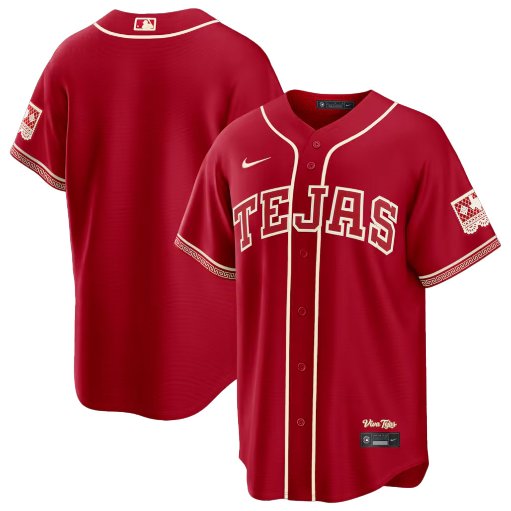 Texas Rangers Red 2026 City Connect Stadium Viva Tejas Baseball Jersey 1 - Unicasport Texas Rangers Red 2026 City Connect Stadium Viva Tejas Baseball Jersey
