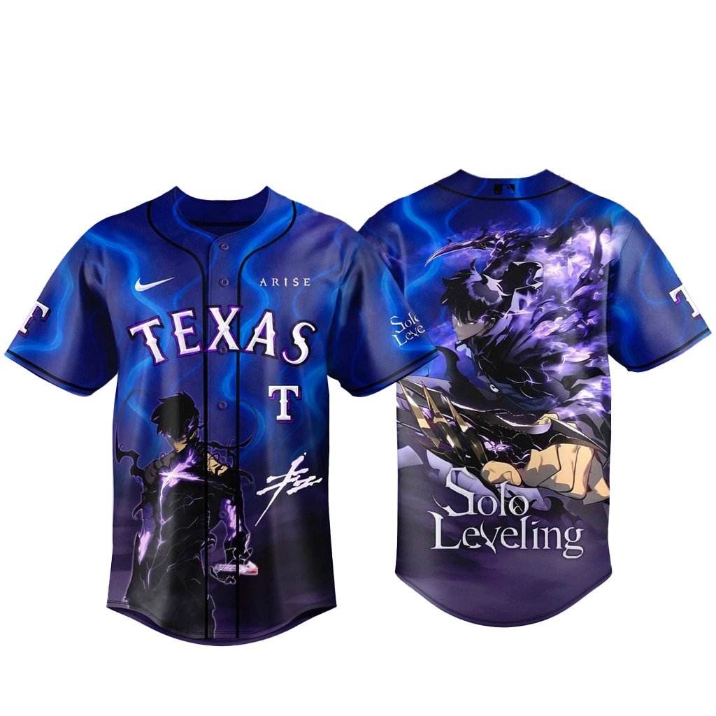 Texas Rangers x Solo Leveling Night 2026 Baseball Jersey Version 2 1 - Unicasport Texas Rangers x Solo Leveling Night 2026 Baseball Jersey Version 2