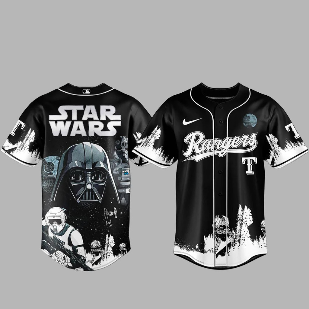 Texas Rangers x Star Wars 2026 Baseball Jersey Version 1 1 - Unicasport Texas Rangers x Star Wars 2026 Baseball Jersey Version 1