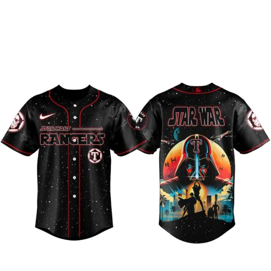 Texas Rangers x Star Wars Night 2026 Baseball Jersey 1 - Unicasport Texas Rangers x Star Wars Night 2026 Baseball Jersey