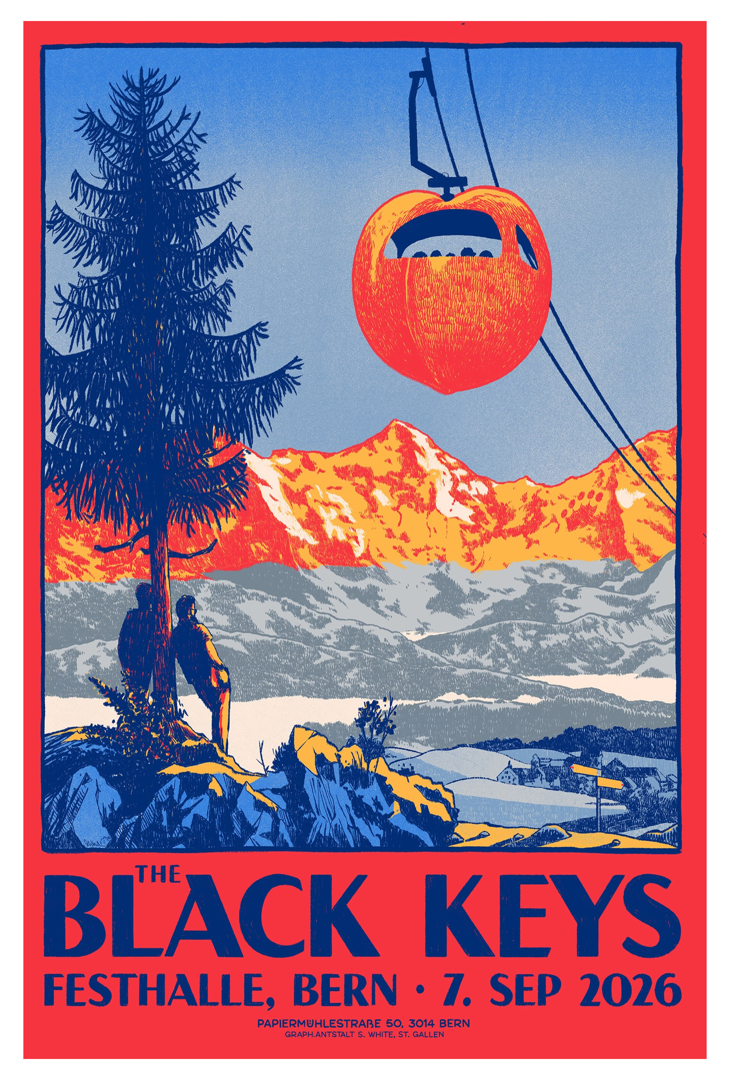 the black keys bern 2026 concert poster festhalle switzerland show print september 7 event artwork merch iFY2M - merchtourboutique