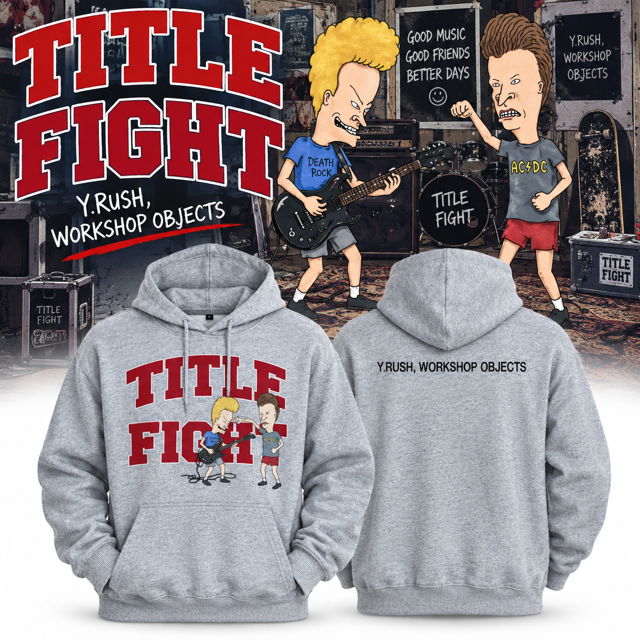 Title Fight Y.Rush Workshop Objects Hoodie 2026 Merch - Merch Tour