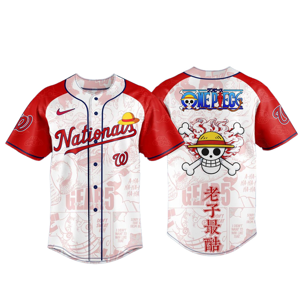 Washington Capitals x One Piece Night 2026 Baseball Jersey 1 - Unicasport Washington Capitals x One Piece Night 2026 Baseball Jersey
