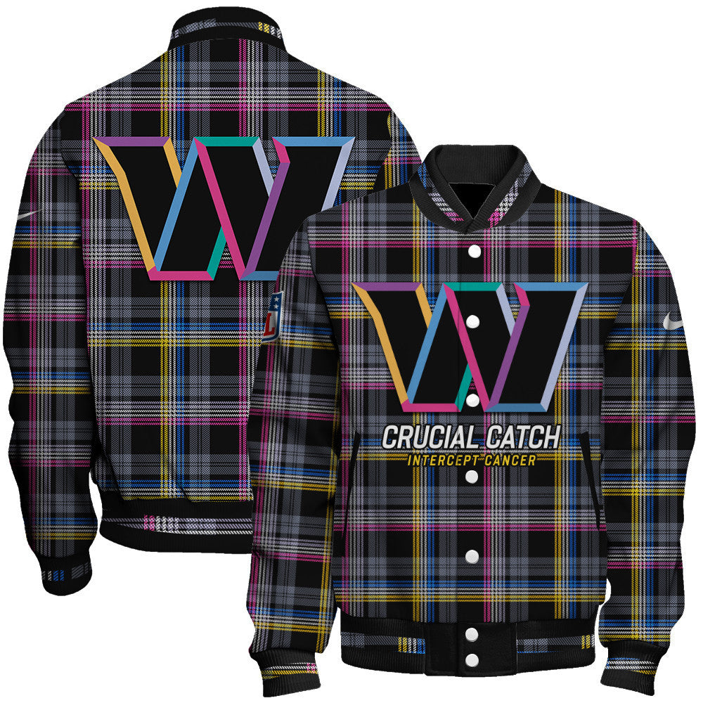 Washington Commanders 2026 Crucial Catch Varsity Jacket Commanders Football Outfits