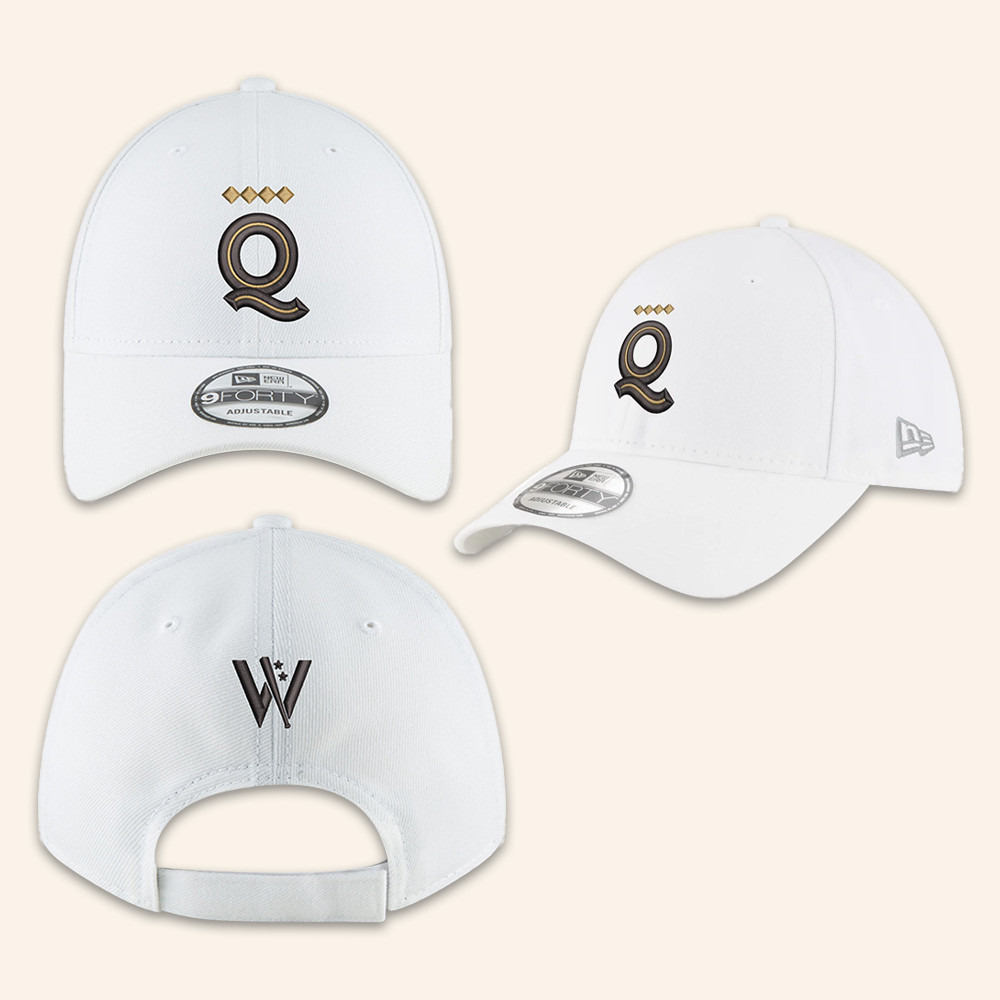 WPBL Merch Los Angeles Queens White Hat Queens Baseball Cap Gifts For Sport Lovers